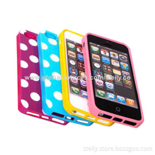 Beautiful wave point TPU case for iPhone 5/5S, various colors are available